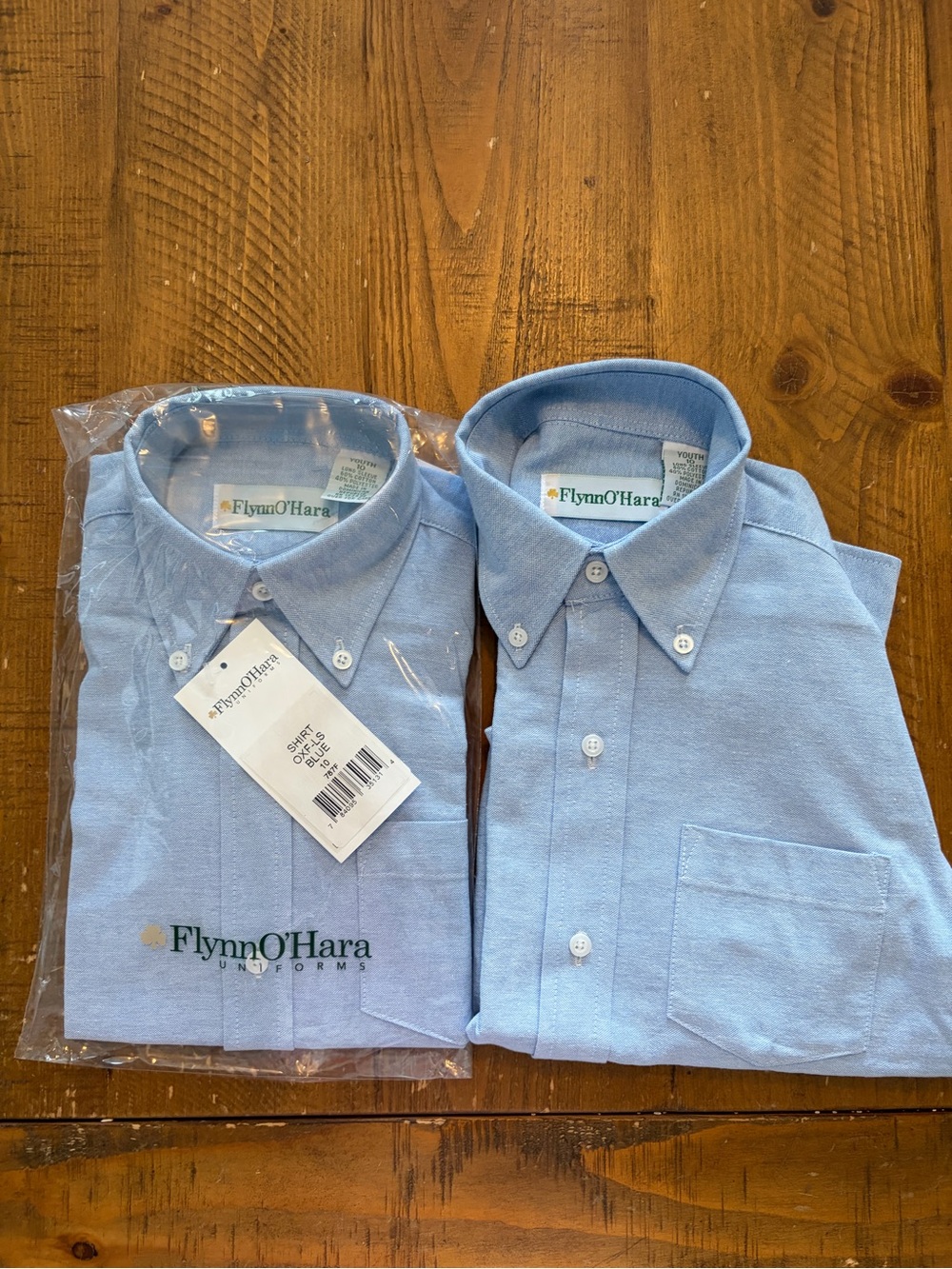 NWT Bundle of Flynn O’Hara blue school uniform long sleeved shirts size youth 10